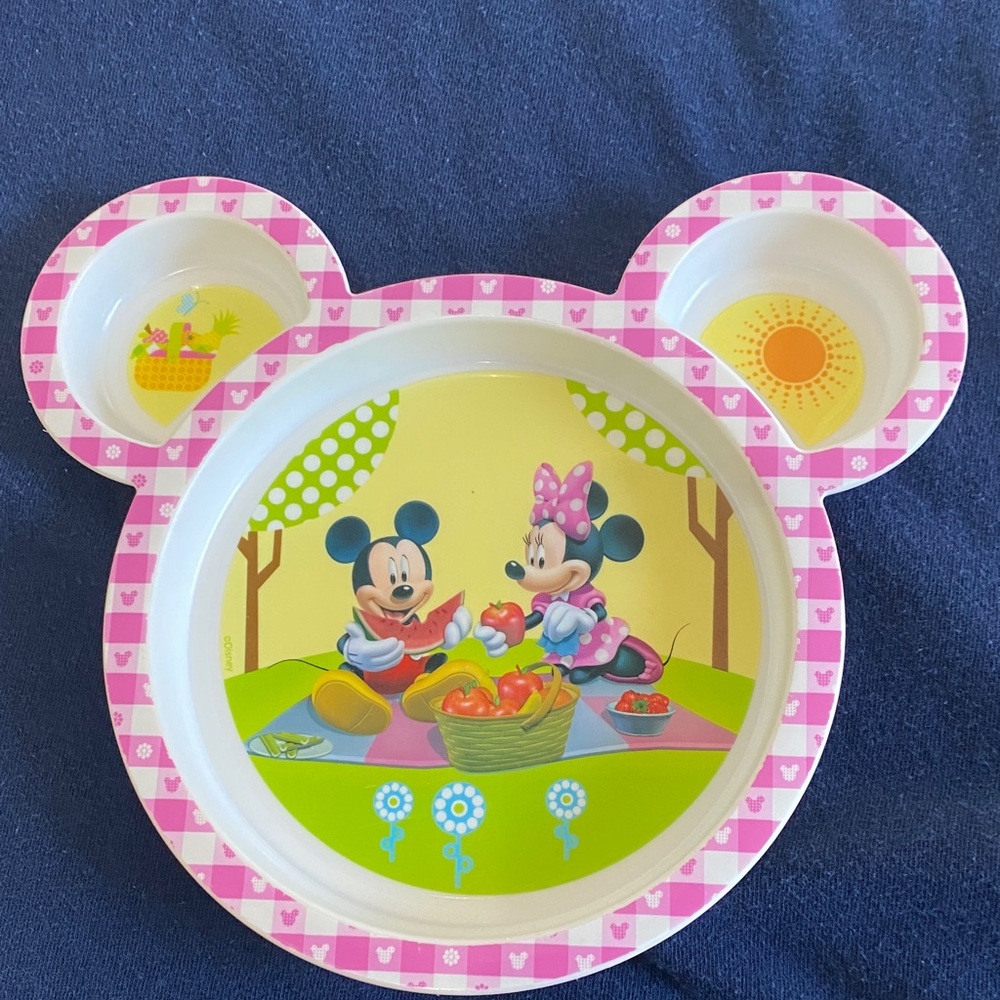 Disney Mickey and Minnie Mouse First Years Plate